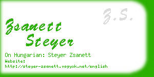 zsanett steyer business card